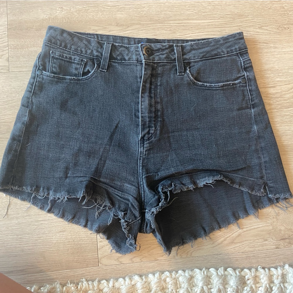 PAIGE Black Denim Cutoff Shorts 29